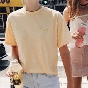 SOLD! brandy honey cropped tee